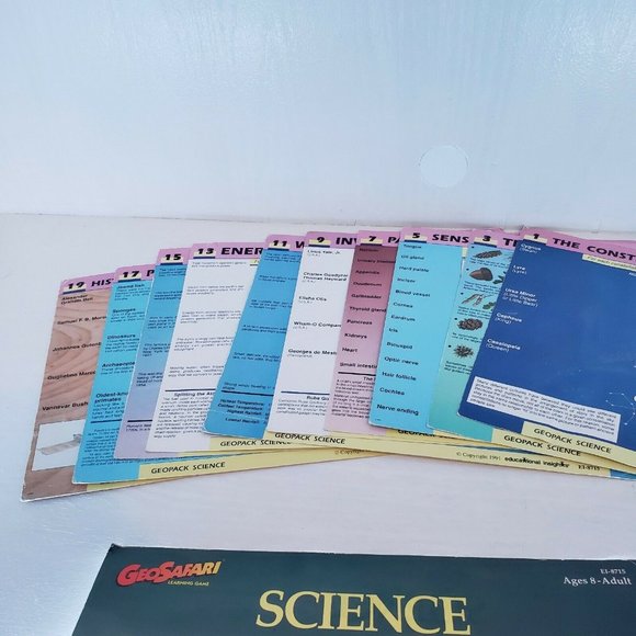 Geosafari Learning Game Science 10 Cards Pages, 20 Lessons EI-8715 - Picture 3 of 6